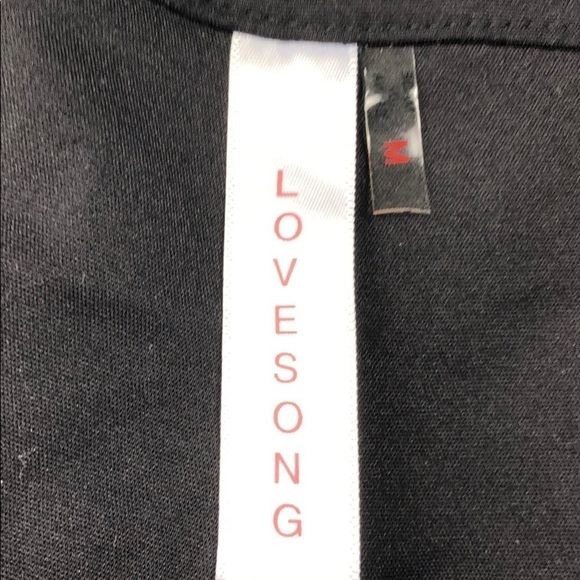 LOVESONG Black Pants w/ Green & Red Stripe SZ M - Picture 9 of 10